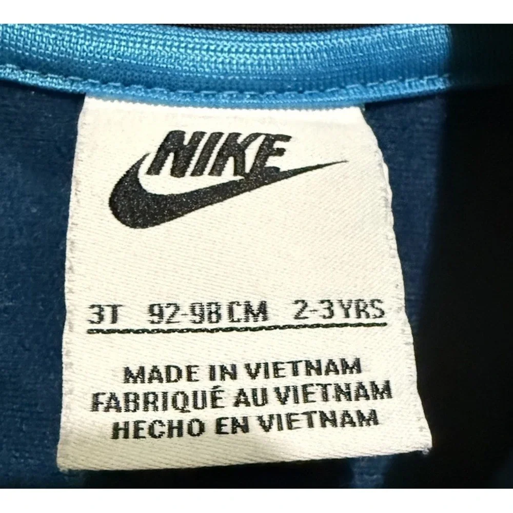 Nike Boys Tricot Track Jacket‎ Black Valerian Blue Size